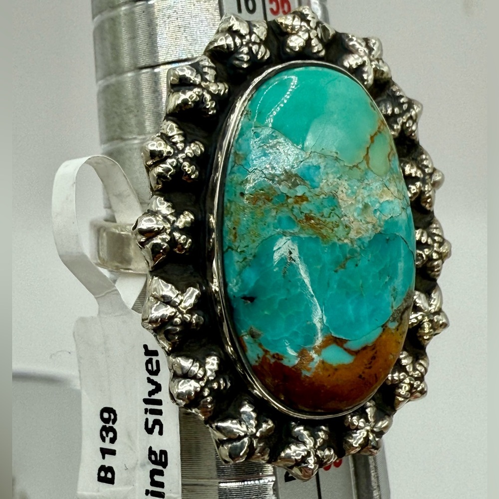 NWT Sterling Silver Mojave Turquoise Statement Ring Size 9 – 8.4g - Picture 16 of 16